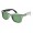 RayBan Sunglasses Wayfarer RB2140 White Black Frame Green Lens APC