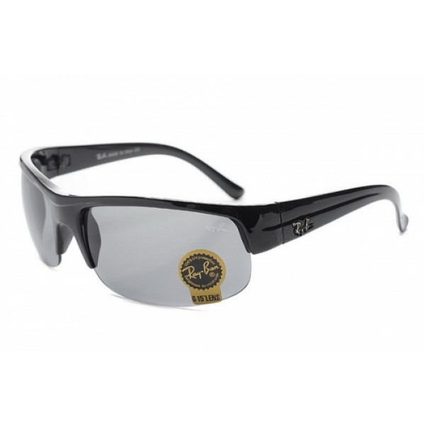 RayBan Sunglasses RB2605 Shiny Black Frame Grey Lens