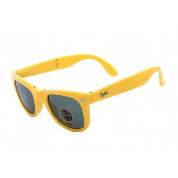 RayBan Sunglasses Wayfarer Folding Flash RB4105 Green Yellow