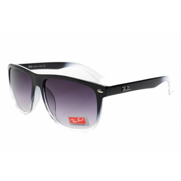 RayBan Sunglasses RB4147 Black Clear Frame Purple Lens