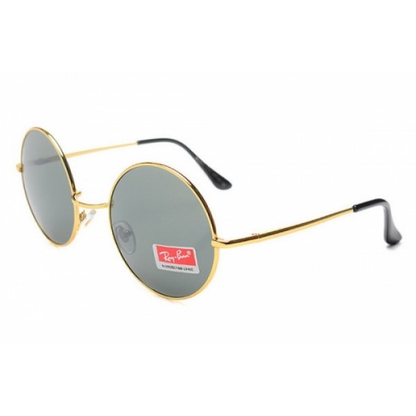 RayBan Sunglasses RB3088 Gold Frame Green Lens