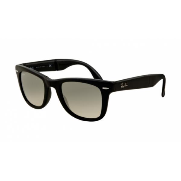 RayBan Sunglasses RB4105 Folding Wayfarer Black Frame Crystal Gray Gradient Lens