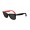 RayBan Sunglasses Wayfarer RB2140 Black Red Frame Crystal Green Lens ANJ