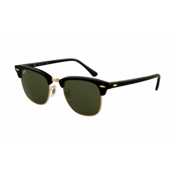 RayBan Sunglasses RB3016 Clubmaster Ebony Arista Frame Crystal Green Lens