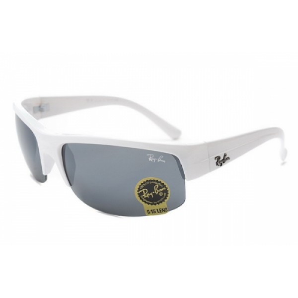 RayBan Sunglasses RB2605 White Frame Grey Lens