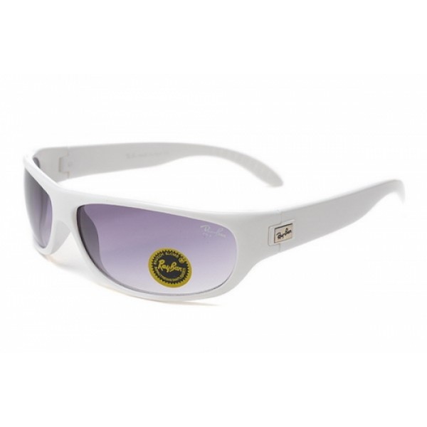 RayBan Sunglasses RB2606 White Frame Purple Lens