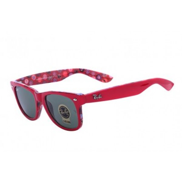 RayBan Sunglasses Wayfarer Rare Prints RB2140 Green Red