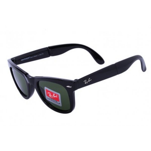 RayBan Sunglasses Wayfarer Folding Flash RB4105 Green Black Cheap