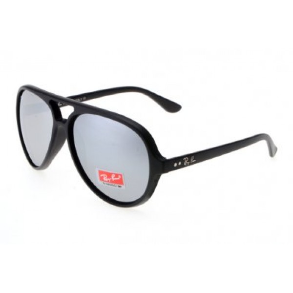 RayBan Sunglasses Cats 5000 Classic RB4125 Silver Mirror Black