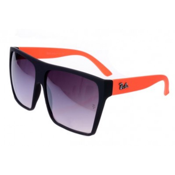 RayBan Sunglasses Clubmaster RB2128 Orange Black Frame AFS