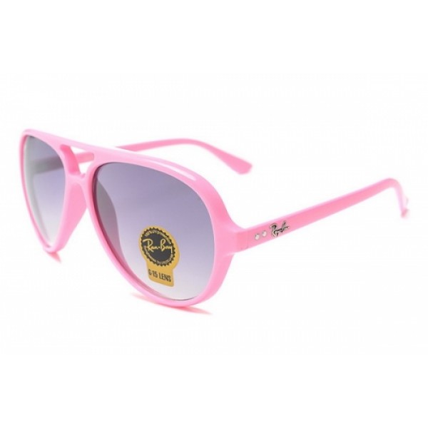 RayBan Sunglasses RB4125 Cats 5000 Shiny Pink Frame Purple Lens