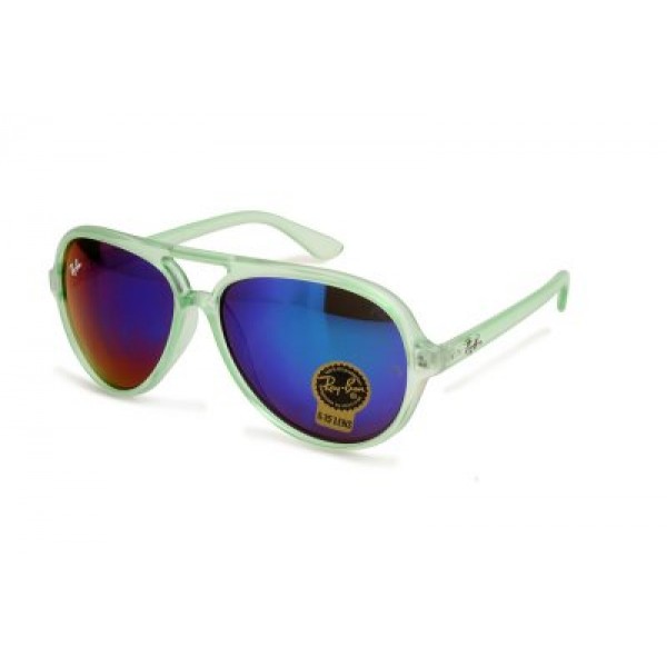 RayBan Sunglasses Cats 5000 Flash RB4125 Dark Blue Green