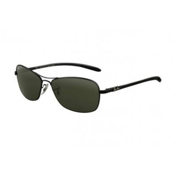 RayBan Sunglasses Tech RB8302 Black Frame Crystal Green AKC