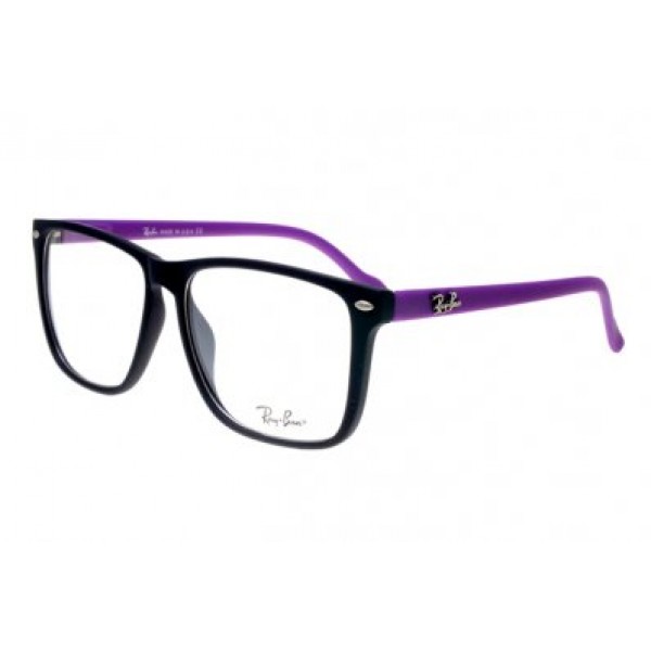 RayBan Sunglasses Clubmaster RB2428 Purple Black Frame Transparent Lens AGR