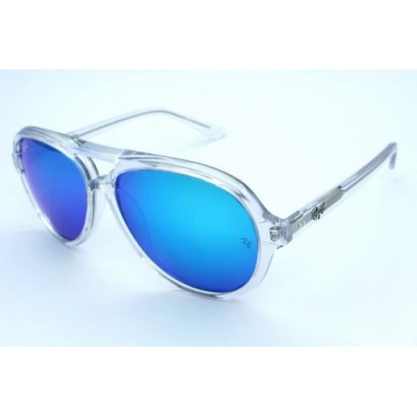 RayBan Sunglasses RB4125 Cats 5000 Crystal Frame Ice Lens