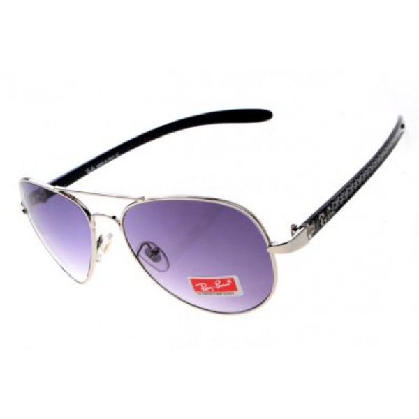 RayBan Sunglasses Aviator Carbon Fibre RB8307 Purple Silver