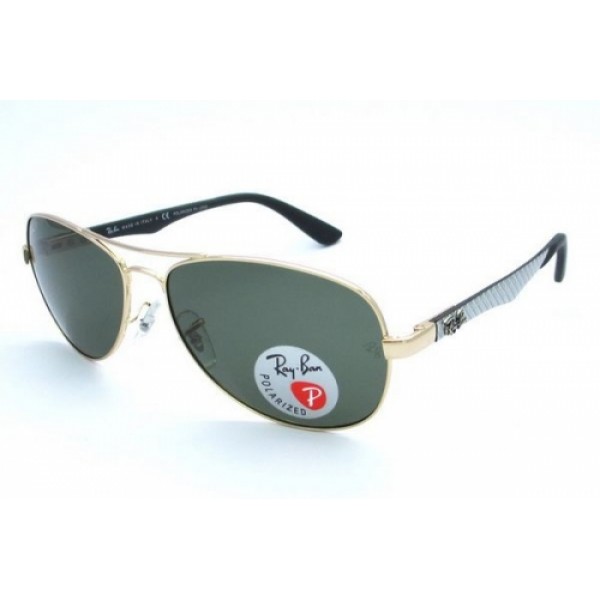 RayBan Sunglasses RB8361 Gold Frame Green Lens