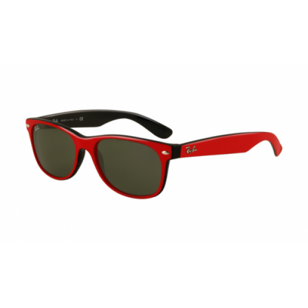 RayBan Sunglasses RB2132 Wayfarer Red Frame Crystal Green Polarized Lens Sale