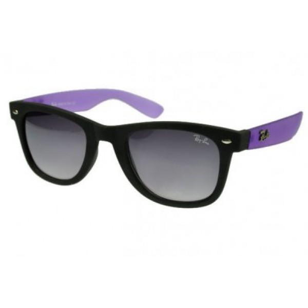 RayBan Sunglasses Wayfarer RB1878 Purple Black Frame Gray Lens AKY