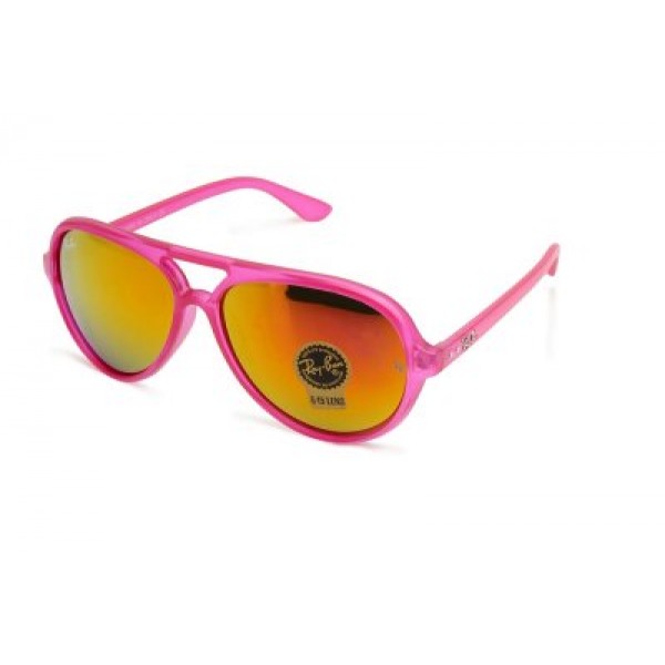 RayBan Sunglasses Cats 5000 Flash RB4125 Yellow Pink
