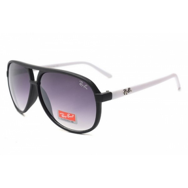 RayBan Sunglasses RB8975 Black White Frame Purple Lens