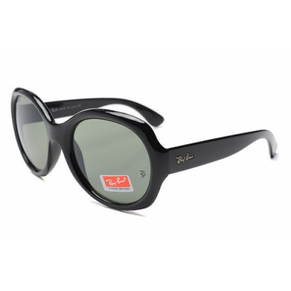 RayBan Sunglasses RB4191 Shiny Black Frame Green Lens