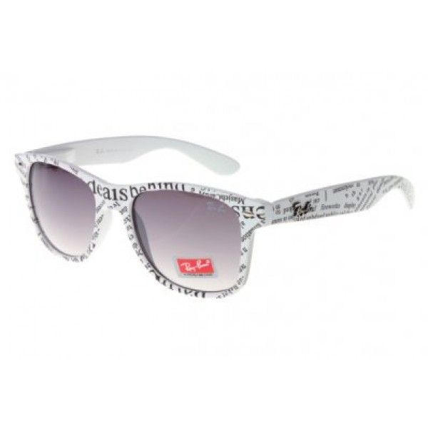RayBan Sunglasses Wayfarer Fashion RB2132 Grey White