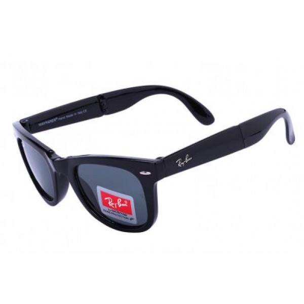 RayBan Sunglasses Wayfarer Folding Flash RB4105 Dark Blue Black