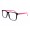 RayBan Sunglasses Clubmaster RB2428 Red Black Frame Transparent Lens AGS