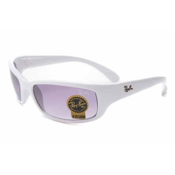 RayBan Sunglasses RB2607 White Frame Purple Lens