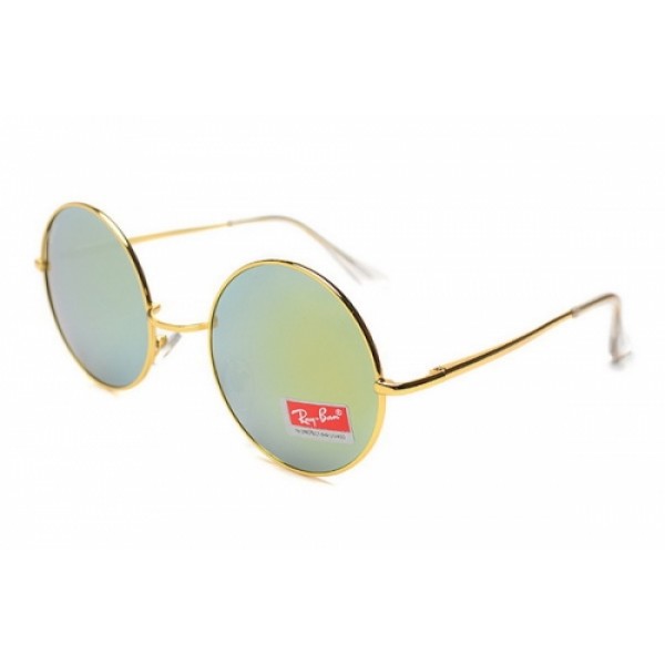 RayBan Sunglasses RB3088 Gold Frame Mirror Green Lens
