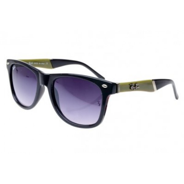 RayBan Sunglasses Wayfarer RB627 Green Black Frame AQS