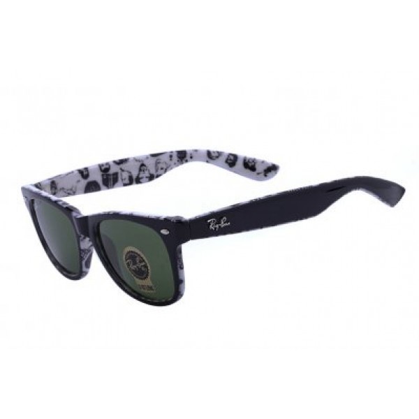 RayBan Sunglasses Wayfarer Rare Prints RB2140 Green Black Discount
