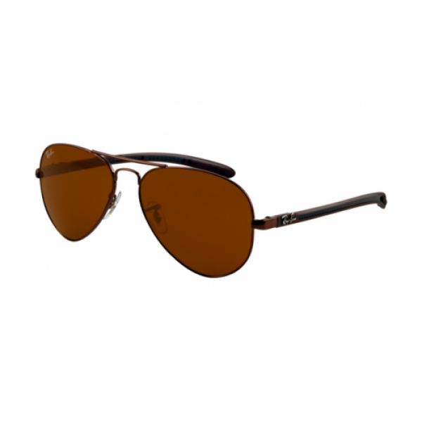 RayBan Sunglasses RB8307 Tech Shiny Black Frame Crystal Brown Lens