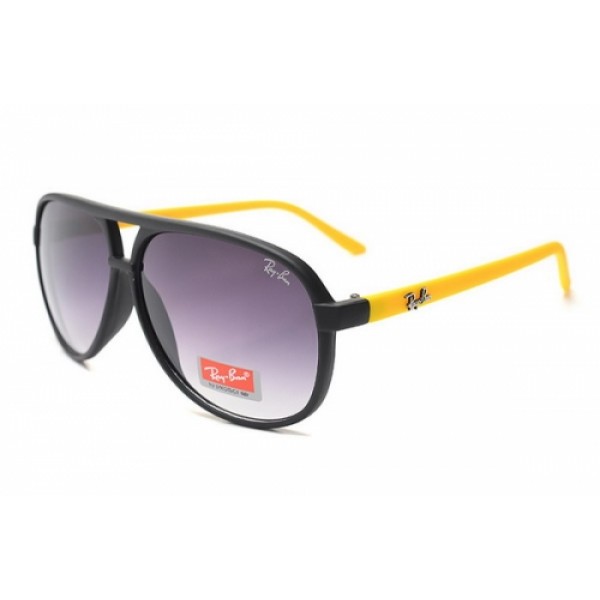 RayBan Sunglasses RB8975 Black Yellow Frame Purple Lens