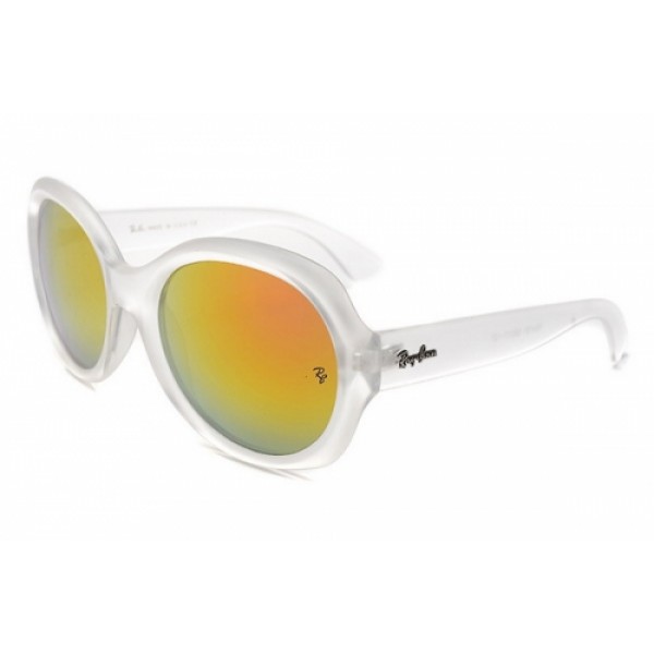 RayBan Sunglasses RB4191 Clear Frame Mirror Orange Lens