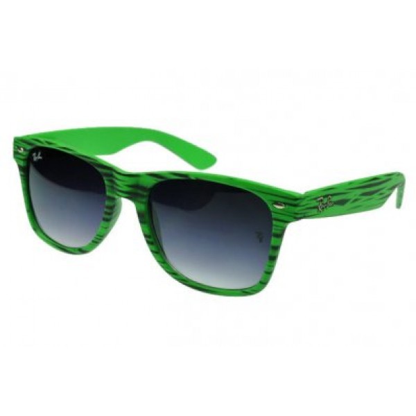 RayBan Sunglasses Wayfarer RB5688 Green Pattern Frame Grey Lens AQL