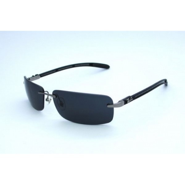 RayBan Sunglasses RB8304 Gun Grey Black Frame Grey Lens