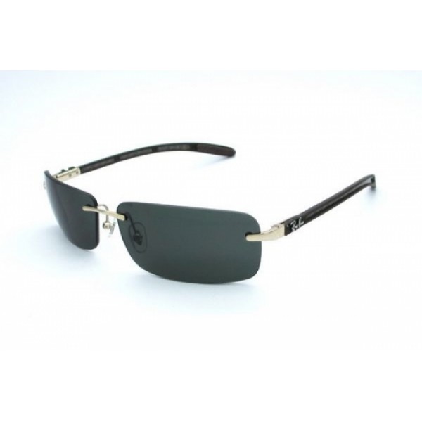 RayBan Sunglasses RB8304 Gold Black Frame Green Lens