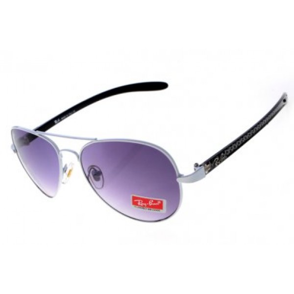 RayBan Sunglasses Aviator Carbon Fibre RB8307 Purple White